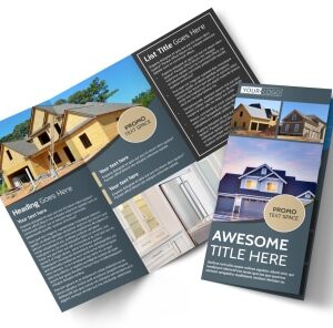 Builder leaflet printing, real estate flyer printing, builder brochures, property leaflet design, real estate marketing leaflets, construction project flyers, bulk leaflet printing for builders,