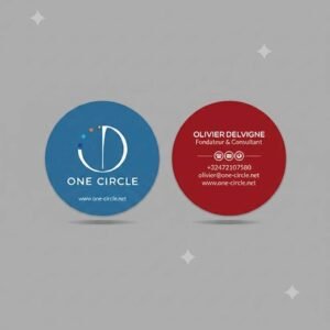Circle Size Visiting Card Printing – Round Business Card